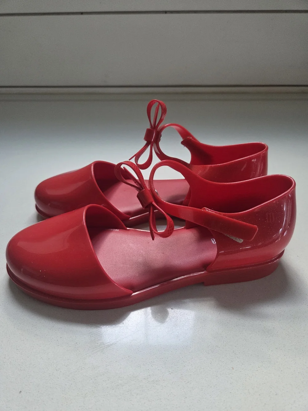 Mini Melissa Glossy Red RedMary Jane Flats